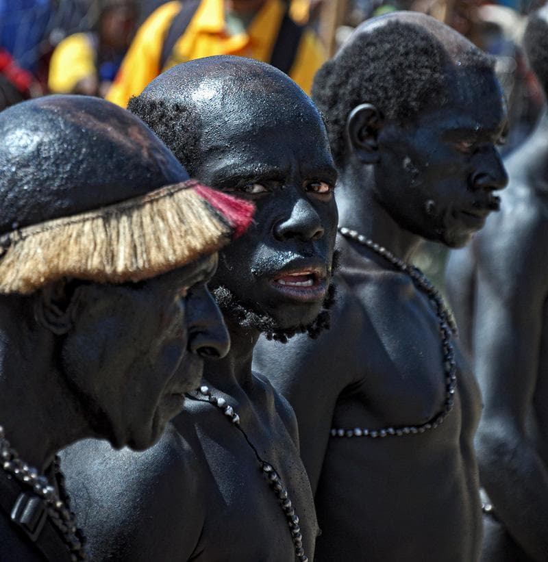 PNG Traditional Attire Black paint